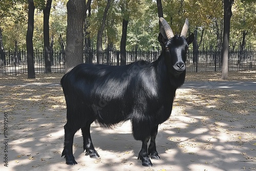 The mainland serow (Capricornis sumatraensis) inhabits the Himalayas, Southeast Asia, and China, and is notable for its mane that runs from its horns photo