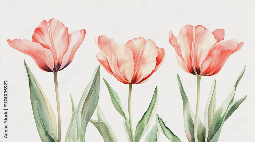 Fototapeta premium Elegant wedding invitation card background vector. Minimal hand painted watercolor botanical flowers texture template background. Design for wedding, vip cover, poster, rsvp moderncard.Valentine's Day