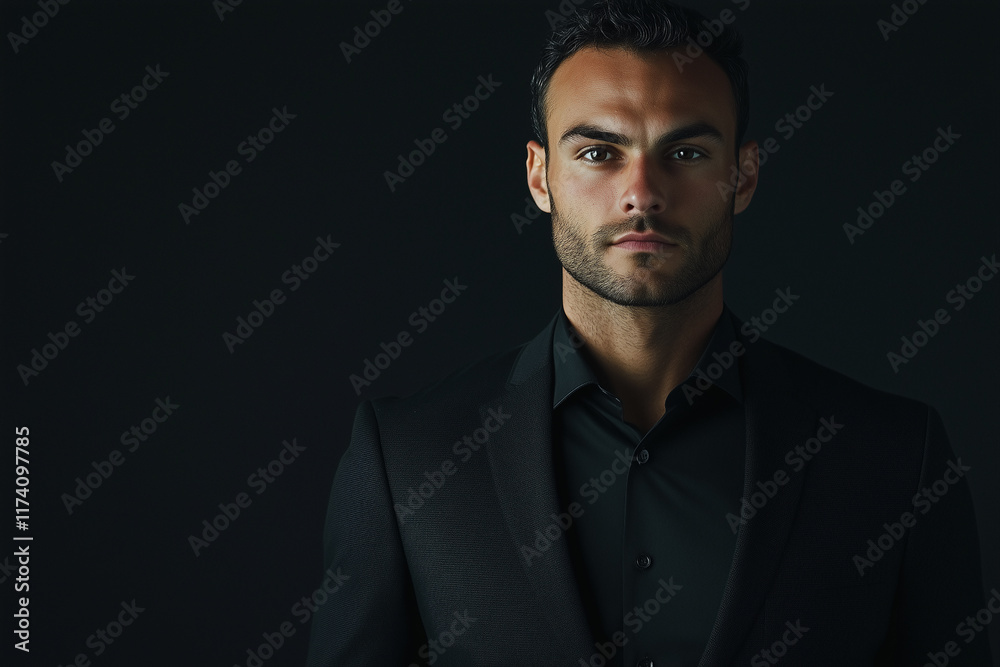 Smiling handsome man. Generative Ai. Smiling handsome man. Generative Ai.