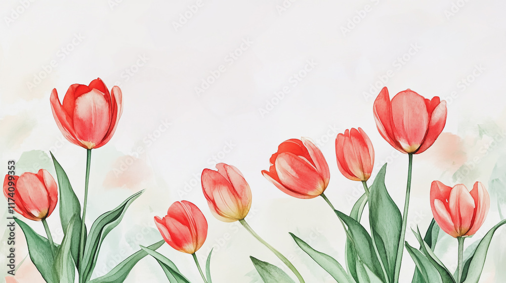 Fototapeta premium Elegant wedding invitation card background vector. Minimal hand painted watercolor botanical flowers texture template background. Design for wedding, vip cover, poster, rsvp moderncard.Valentine's Day
