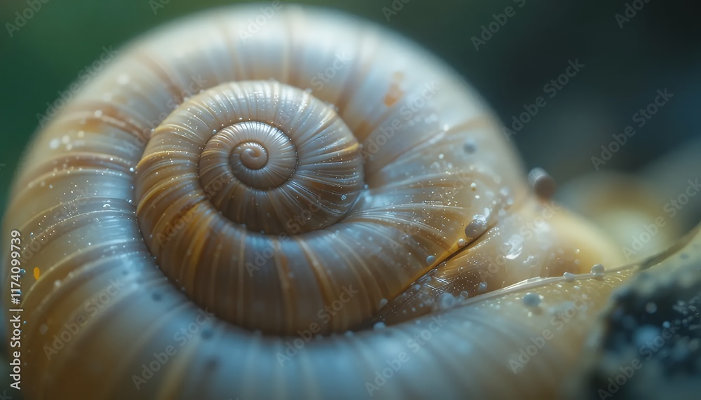 Macro Photography of Snail Shell: Intricate Spiral, 4K High-Resolution Nature Close-up. Detailed textures, golden-beige hues, peaceful, serene atmosphere. Abstract art, wildlife, biology. Perfect Macro Photography of Snail Shell: Intricate Spiral, 4K High-Resolution Nature Close-up. Detailed textures, golden-beige hues, peaceful, serene atmosphere. Abstract art, wildlife, biology. Perfect