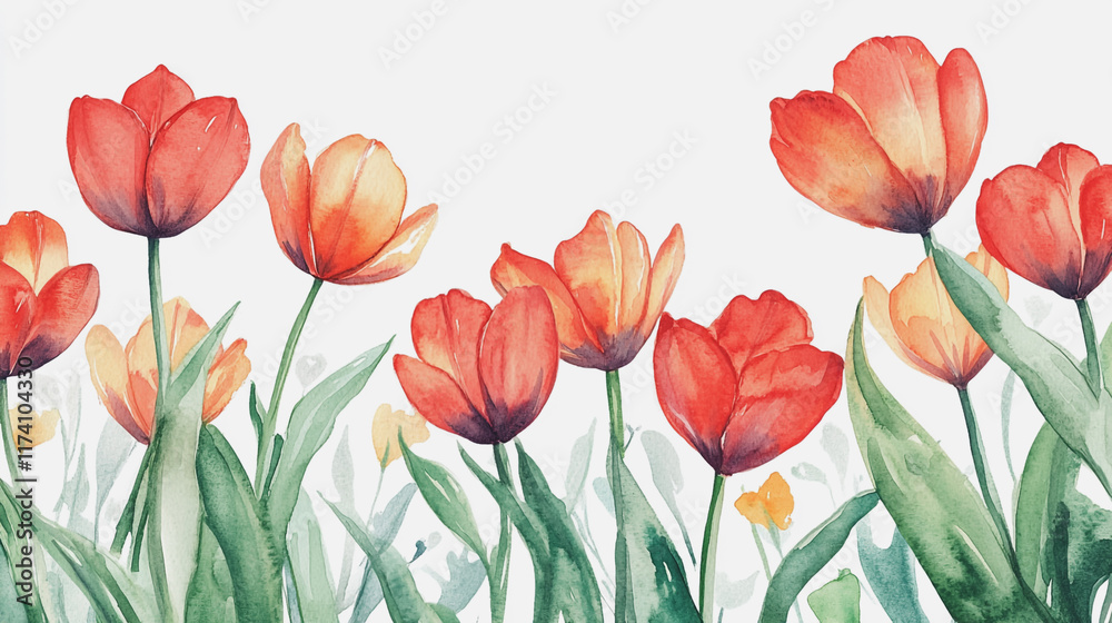 Fototapeta premium Elegant wedding invitation card background vector. Minimal hand painted watercolor botanical flowers texture template background. Design for wedding, vip cover, poster, rsvp moderncard.Valentine's Day