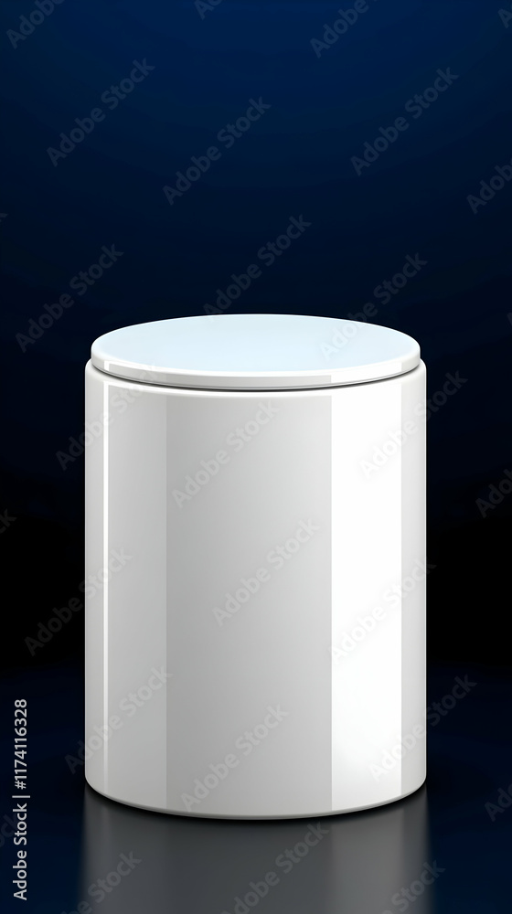 White Cylinder 3D Render White Cylinder 3D Render