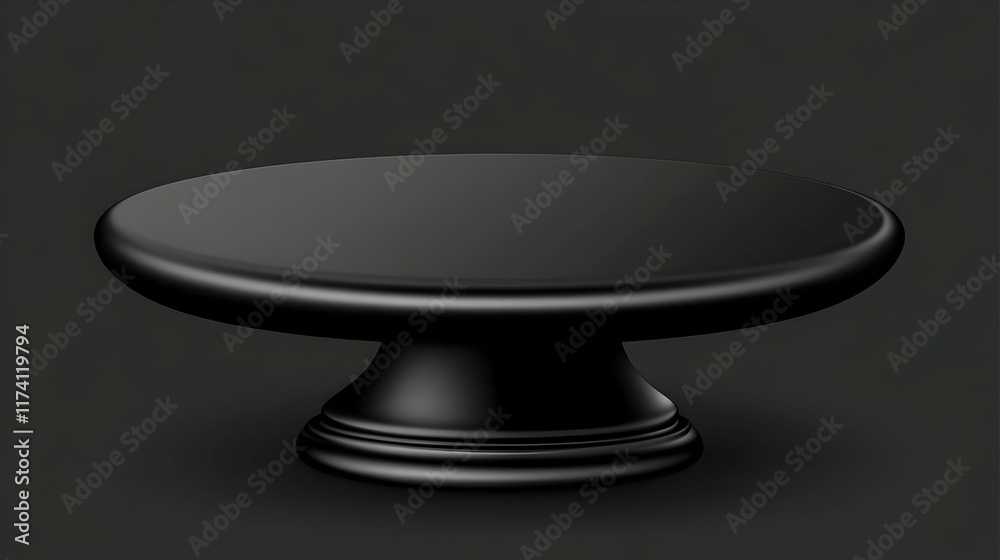 Black Pedestal 3D Render Black Pedestal 3D Render