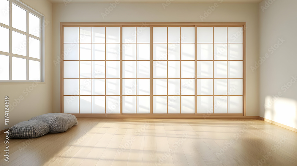 Serene Minimalist Room 3D Render Serene Minimalist Room 3D Render