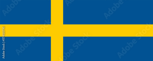 Flag of Sweden, long version, Vector Images