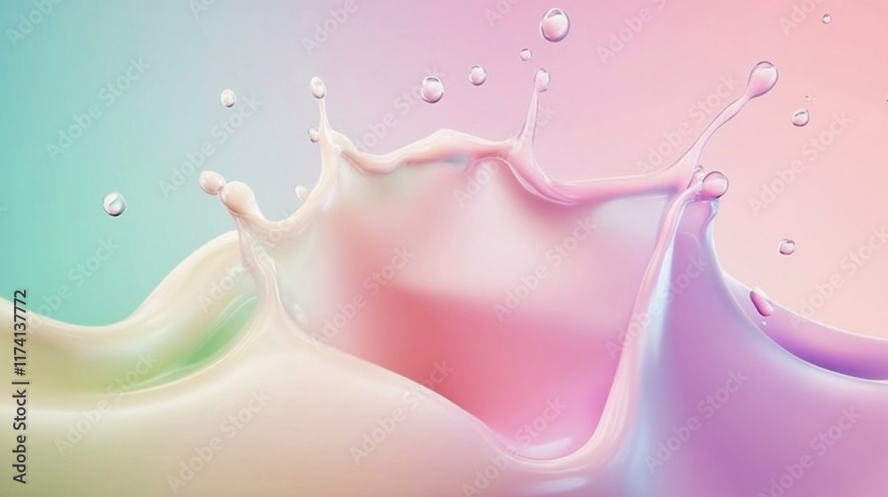 Pastel liquid splash, creamy texture, vibrant colors. Pastel liquid splash, creamy texture, vibrant colors.