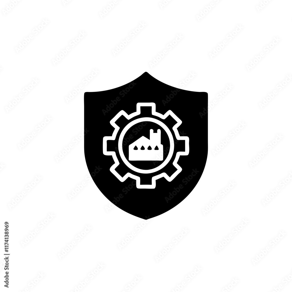 Industrial Shield icon on transparent background
Industrial Shield icon on transparent background
