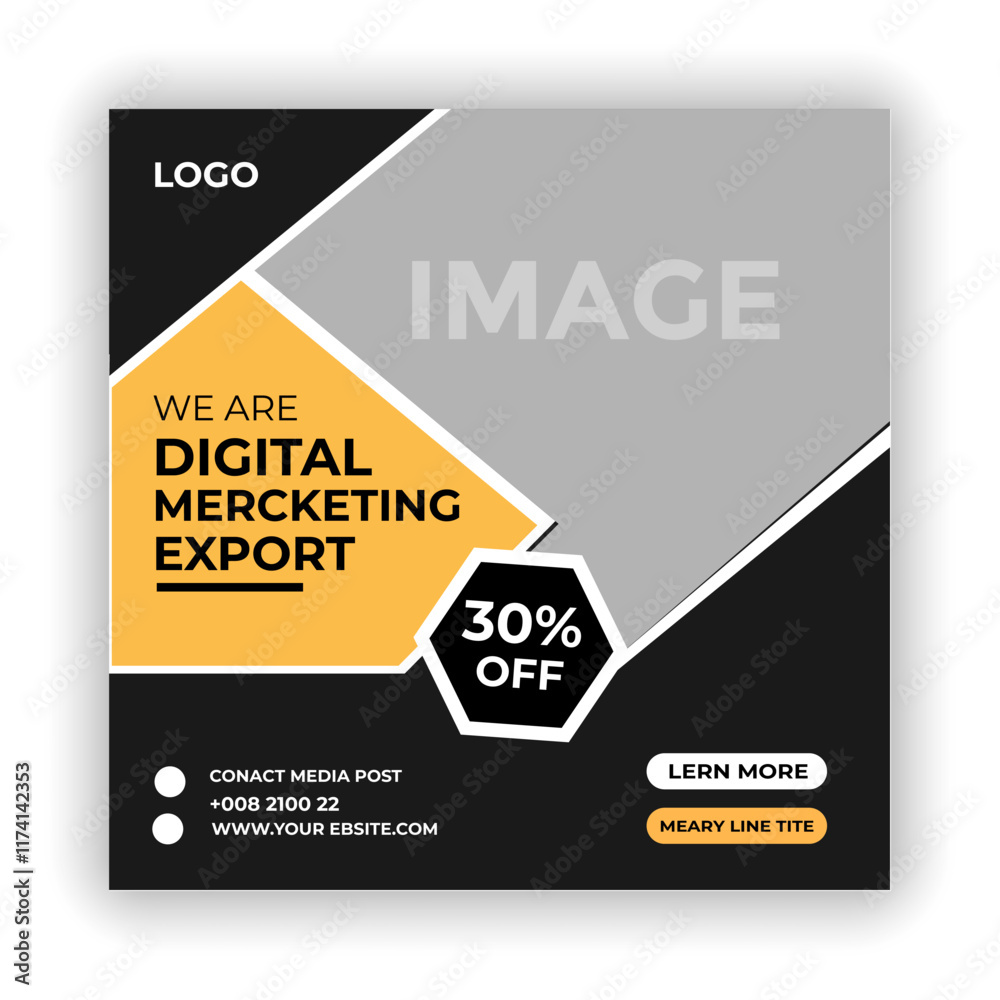 Digital marketing agency your Business web banner and social media post template Digital marketing agency your Business web banner and social media post template