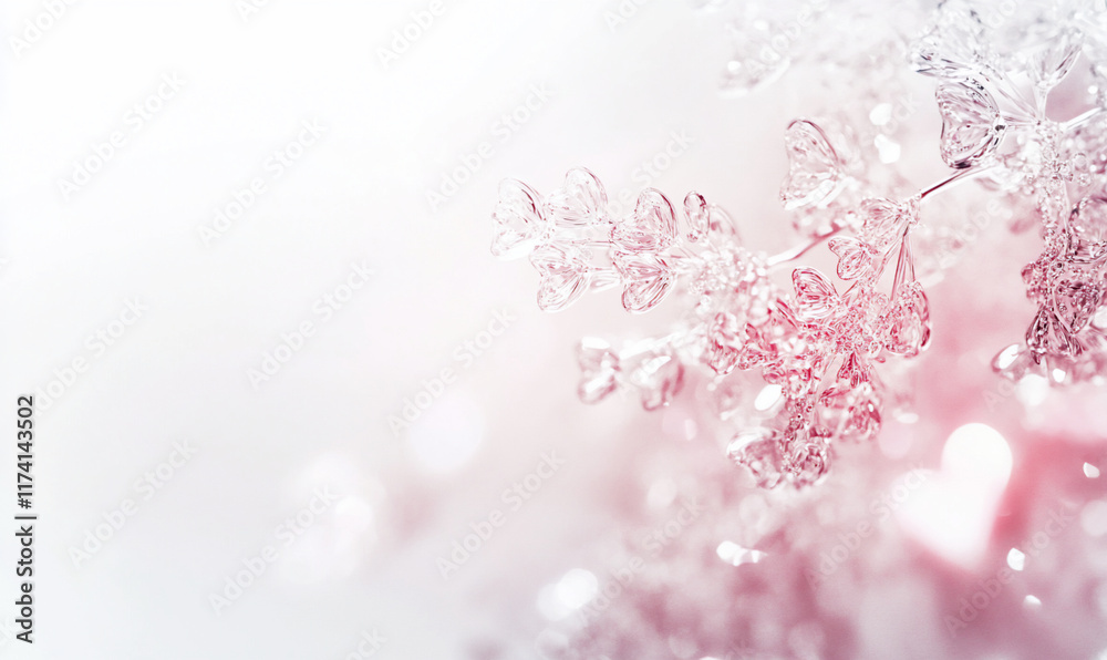 A soft, dreamy background featuring delicate ice-like structures. A soft, dreamy background featuring delicate ice-like structures.