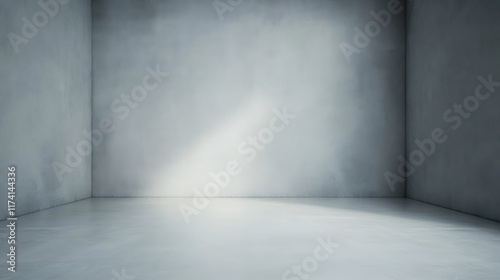 Wallpaper Mural Empty Room with Gray Walls and Floor Torontodigital.ca