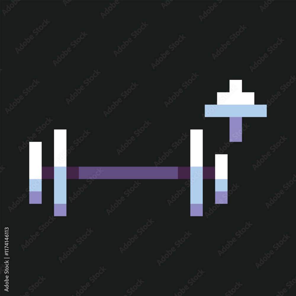 Fototapeta premium this is Gym and Sport icon in pixel art style,this item good for presentations,stickers, icons, t shirt design,game asset,logo and your project.