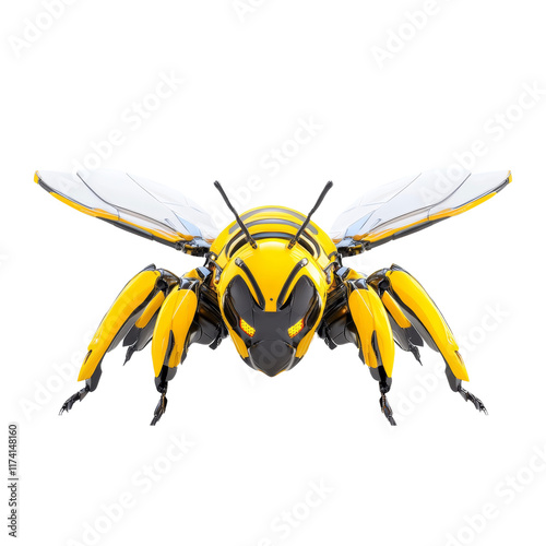 Robotic Bee on transparent background photo