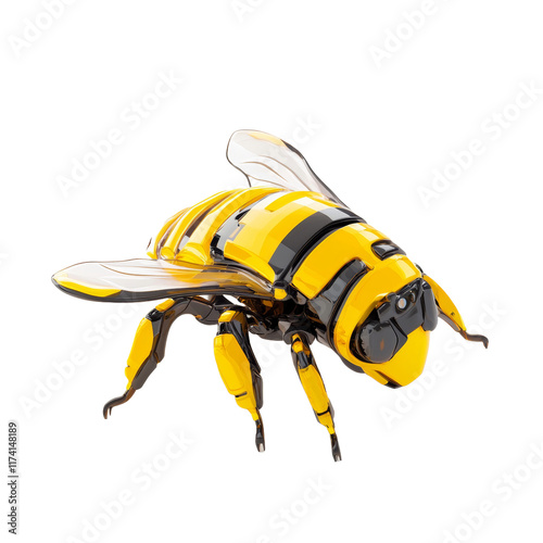 Robotic Bee on transparent background photo