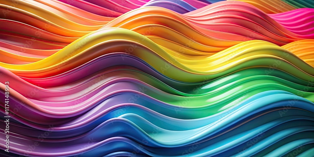A digital wallpaper featuring a gradient of pastel rainbow stripes, forming a wavy, abstract, and textured design. A digital wallpaper featuring a gradient of pastel rainbow stripes, forming a wavy, abstract, and textured design.