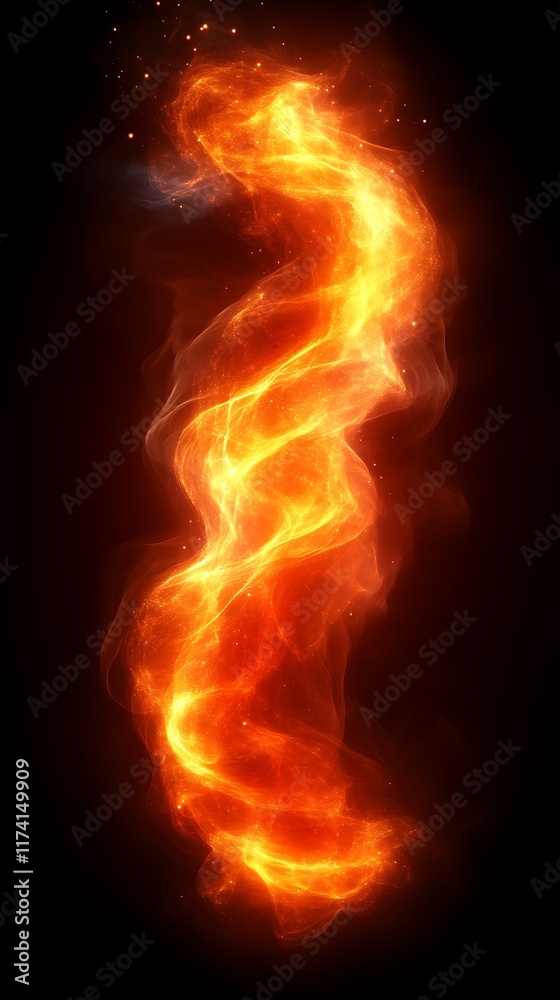 Fiery Swirling Energy Abstract Art Design Fiery Swirling Energy Abstract Art Design