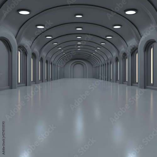 Gray Archway 3D Background