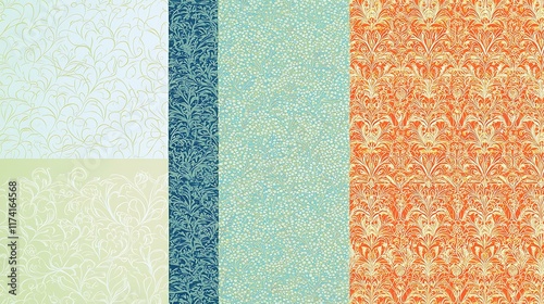 Boldly woven traditional patterns with intricate ornamental details, featuring rich colors and cultural influences