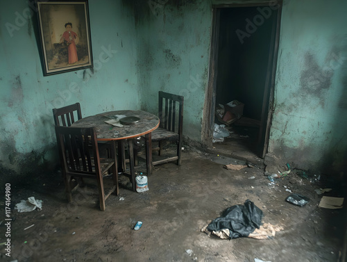 Decaying Room Interior Photo