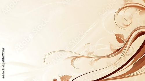 Wallpaper Mural Abstract Brown Floral Design Background Image Torontodigital.ca