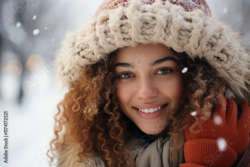 ethereal essence of benevolence and unity as glistening snow amplifies profound sentiment of affection and fellowship that accompanies sacred Christmas season photo