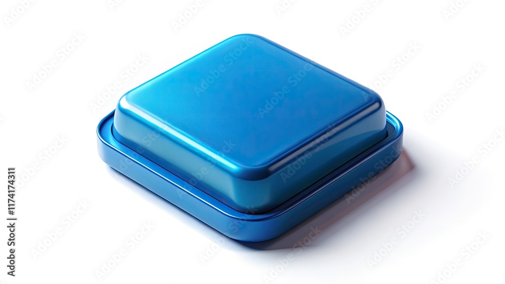 Isolated, modern blue square button; 3D rendered, high-resolution stock photo. Clean design, abstract background, perfect for digital or architectural projects. Isolated, modern blue square button; 3D rendered, high-resolution stock photo. Clean design, abstract background, perfect for digital or architectural projects.