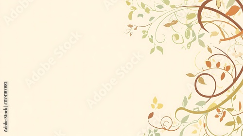Elegant Autumnal Floral Design Background