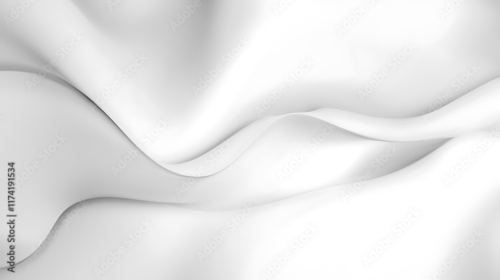 Fototapeta premium Abstract White Wave Abstract Background Design