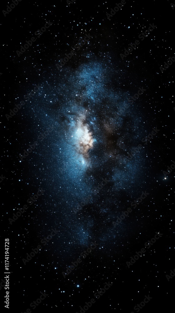 Fototapeta premium Celestial nebula with stars and cosmic dust.