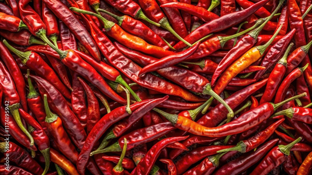 Vibrant dried red chilies, intensely detailed, against a pure white backdrop. A food photography masterpiece. Vibrant dried red chilies, intensely detailed, against a pure white backdrop. A food photography masterpiece.