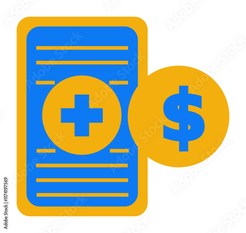 cost Icon. Medical and healthcare icon. Flat icon style