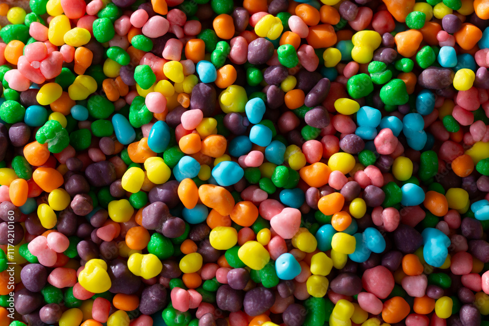 A top down view of a pile of rock candy, as a background. A top down view of a pile of rock candy, as a background.