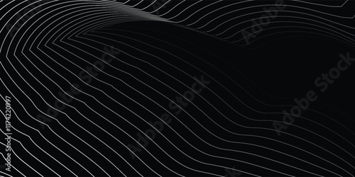 Landscape geodetic topographic map background. Gray topography lines. Line texture. illustration