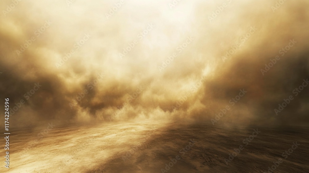 Fototapeta premium Vibrant Desert Storm with Unique Air Quality Effects