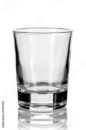 Wallpaper Mural A clear glass tumbler with a thick base, ideal for serving beverages. isolated on white background Torontodigital.ca