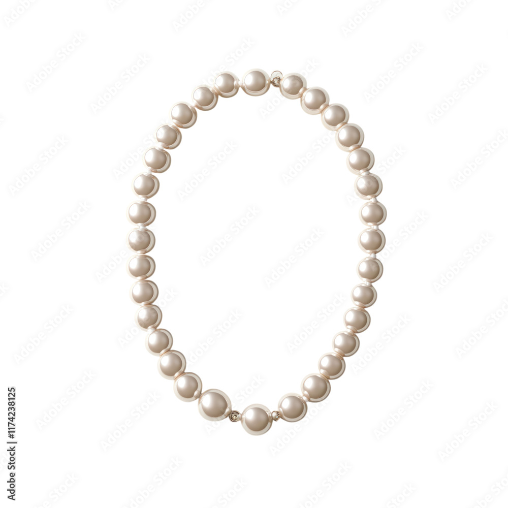 Elegant pearl necklace with round pearls, perfect for formal occasions Elegant pearl necklace with round pearls, perfect for formal occasions