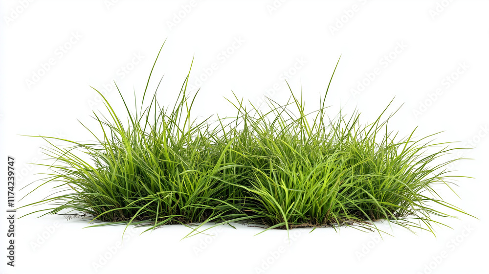Close up of green grass isolated on white background Close up of green grass isolated on white background