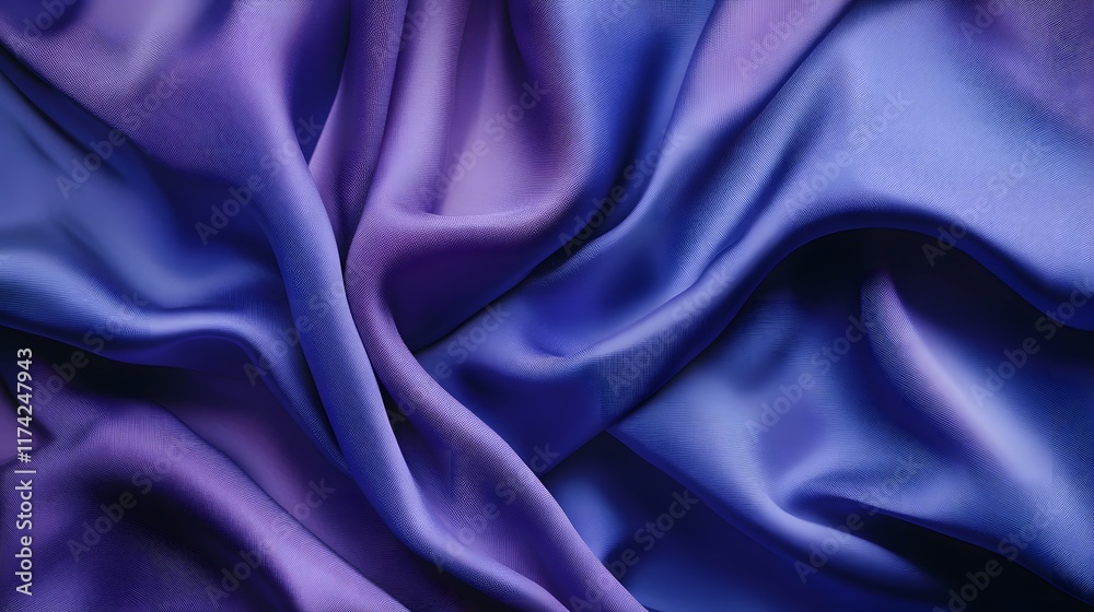 Abstract technology background features a soothing blend of blue and purple hues, creating a soft gradient that evokes a sense of tranquility, while fabric folds add depth and texture