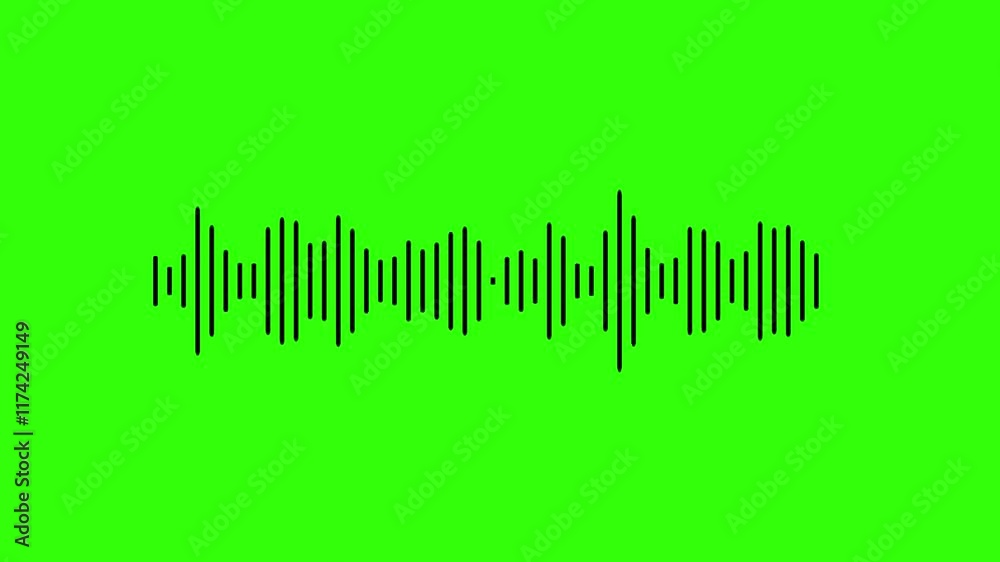 Sound wave animation isolated on green screen background. Sound Wave Animated In Green Background.
white abstract audio sound visualizer wave spectrum. White audio waveform spectrum animation,