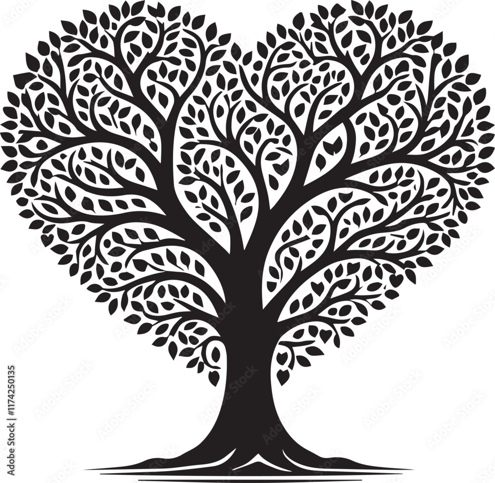 Obraz premium Black and white tree