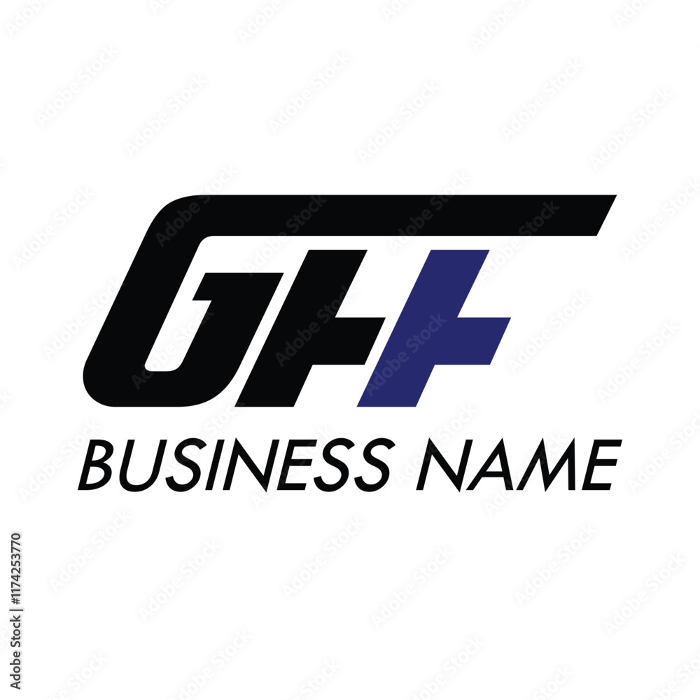 Fototapeta premium GFF logo design, GFF gaming logos, GFF monogram logo design ideas, GFF vector designs, GFF logo designs. GFF text initials, GFF initials, GFF badge logo, GFF interlocking designs,GFF logo design ideas