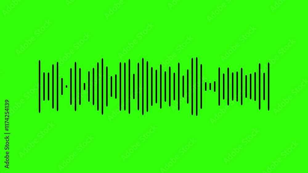  audio visualizer on green screen background. audio wave or frequency digital animation.
 black video footage of audio visualizer on white background. Audio waveform equalizer on green screen, 