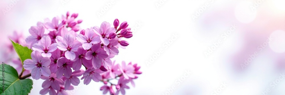 Lilac flowers swaying in the breeze against a white backdrop, botanical, lilac branches, lilac flowers Lilac flowers swaying in the breeze against a white backdrop, botanical, lilac branches, lilac flowers