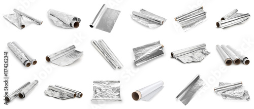 Collage of aluminium foil o...
