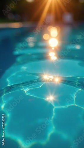 Wallpaper Mural Tiny air pockets shimmer in sunlight on pool surface, shimmer, air Torontodigital.ca