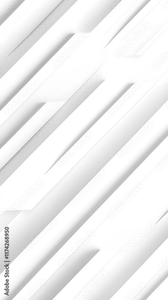 Fototapeta premium Diagonal White and Grey Rectangular Shapes