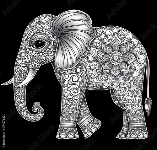 elephant head illustration photo