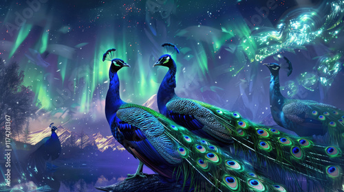 peacock in the forest