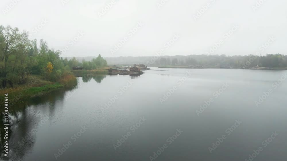 Aerial view of Chernobyl Exclusion zone of Ukraine. Aerial view of Chernobyl Exclusion zone of Ukraine.