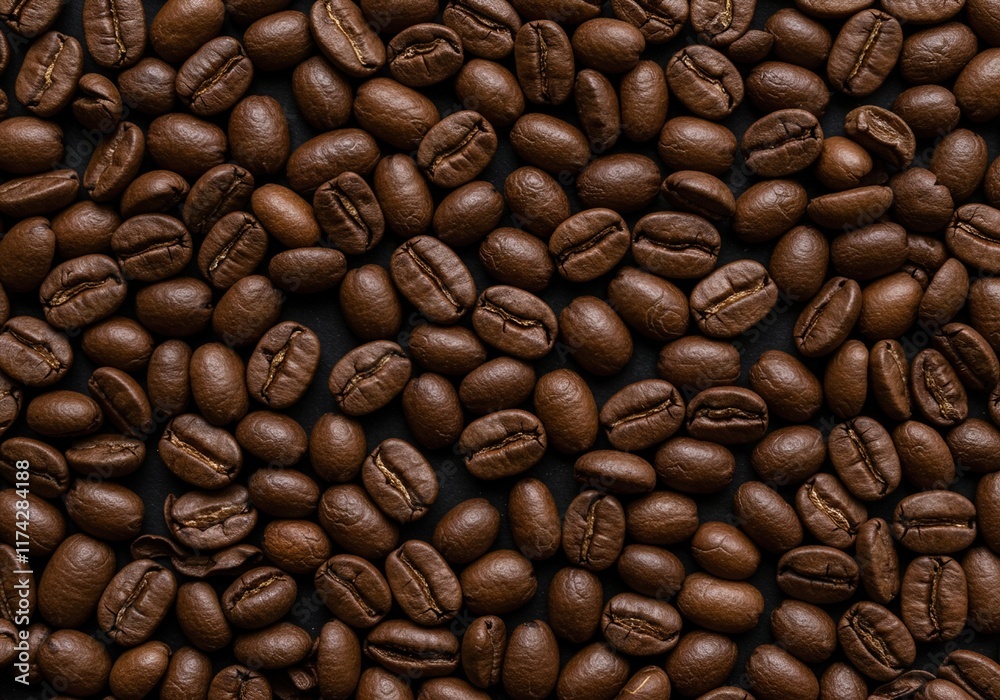 Obraz premium Close-up of Roasted Coffee Beans